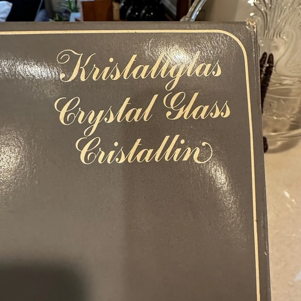 Vintage Mikasa Walther swan crystal glass platter